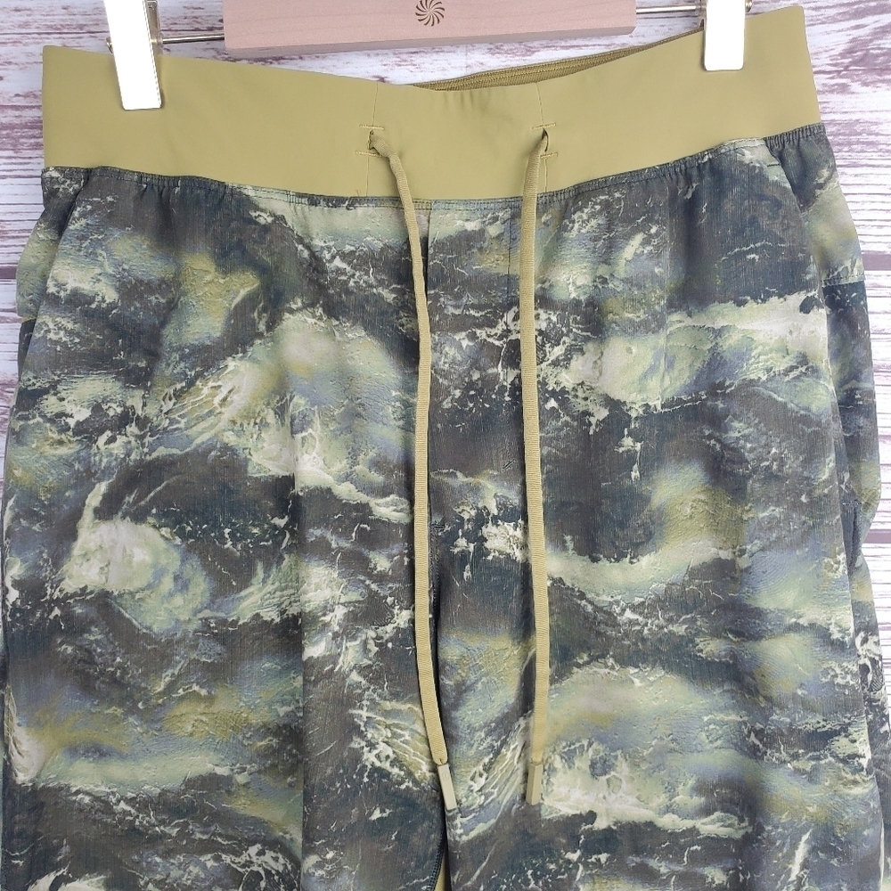Lululemon Mens Small T.H.E. THE Linerless 9" Green High Drive Athletic Shorts - Picture 3 of 10